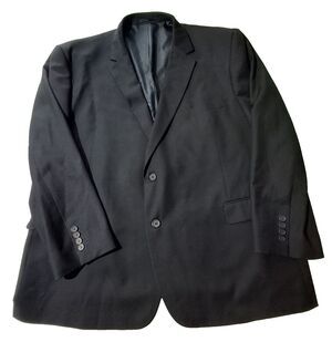 Renoir Suit Jacket Blazer Mens 54R Dark Navy Blue Double Vented